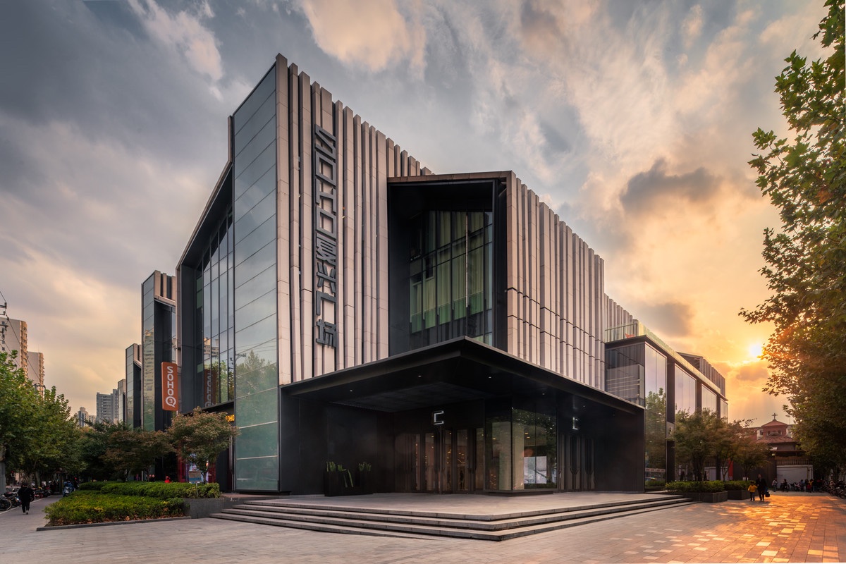 SOHO Fuxing Plaza - light and dark greys are at the heart of this downtown Shanghai development SOHO Fuxing Plaza - light and dark greys are at the heart of this downtown Shanghai development