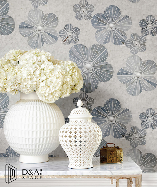 3D Waterjet Mosaic Blossom