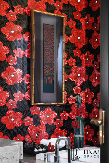 3D Waterjet Mosaic Blossom