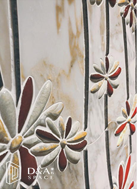 3D Waterjet Mosaic Full Bloom
