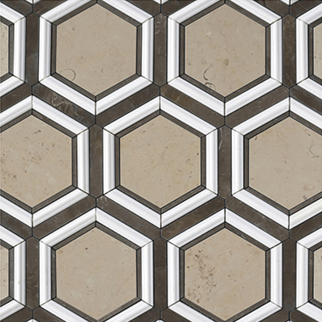 3D Waterjet Mosaic Prism