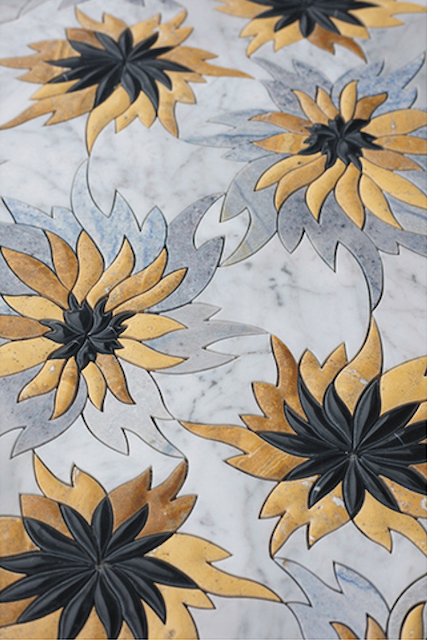 3D Waterjet Mosaic Blooming