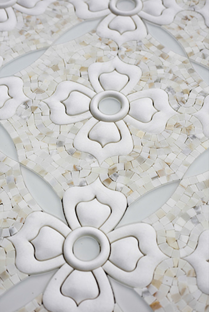 3D Waterjet Mosaic Petal