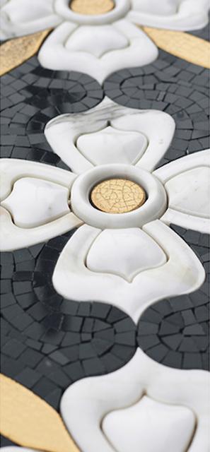 3D Waterjet Mosaic Petal