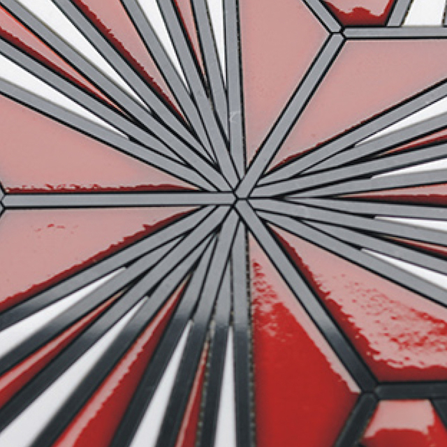 3D Waterjet Mosaic Three Leaf