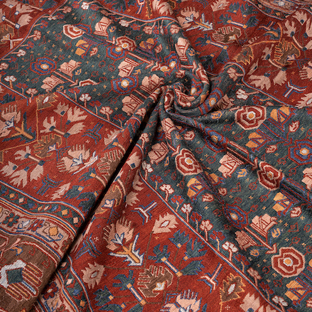 Alma苹果-纯手工真丝混羊毛地毯 0900030